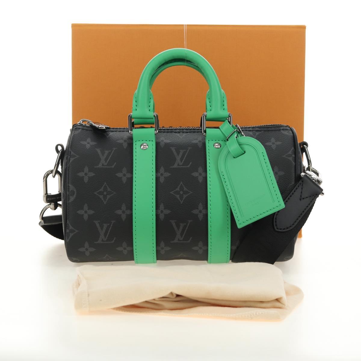 LOUIS VUITTON Eclipse Keepall Bandouliere 25 Bag 2way M25885 LV Auth 189764SV