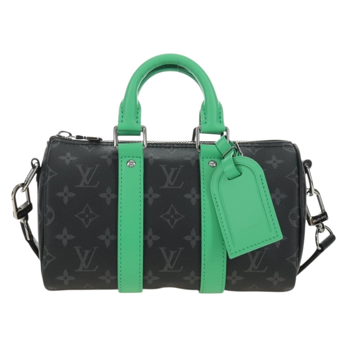 LOUIS VUITTON Eclipse Keepall Bandouliere 25 Bag 2way M25885 LV Auth 189764SV