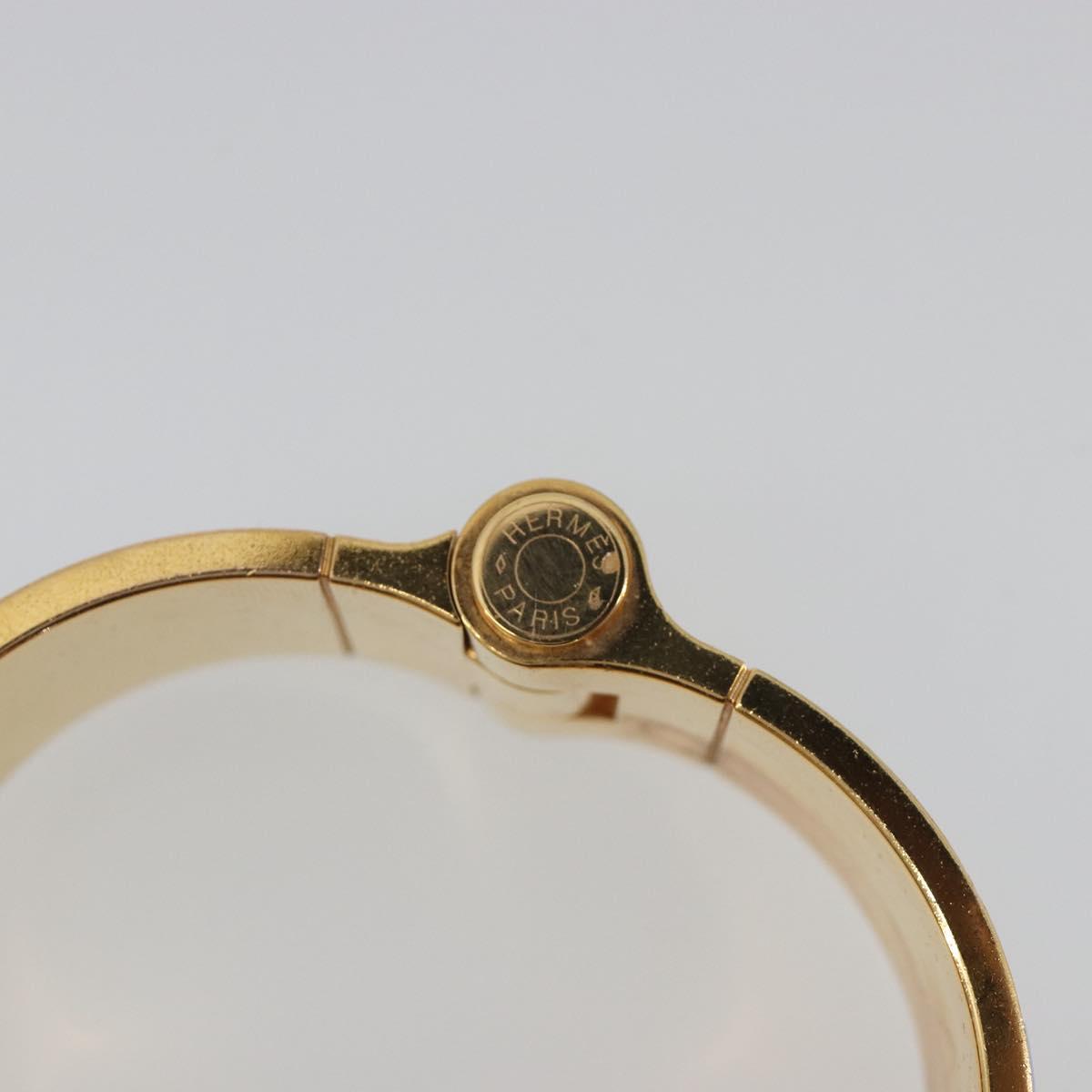 HERMES Charniere Bracelet metal Gold Tone Auth 189768M