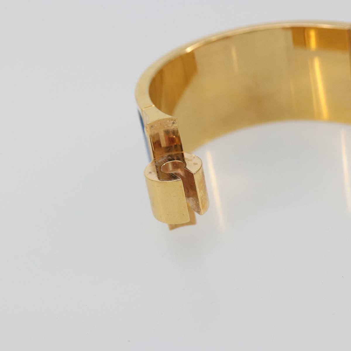 HERMES Charniere Bracelet metal Gold Tone Auth 189768M