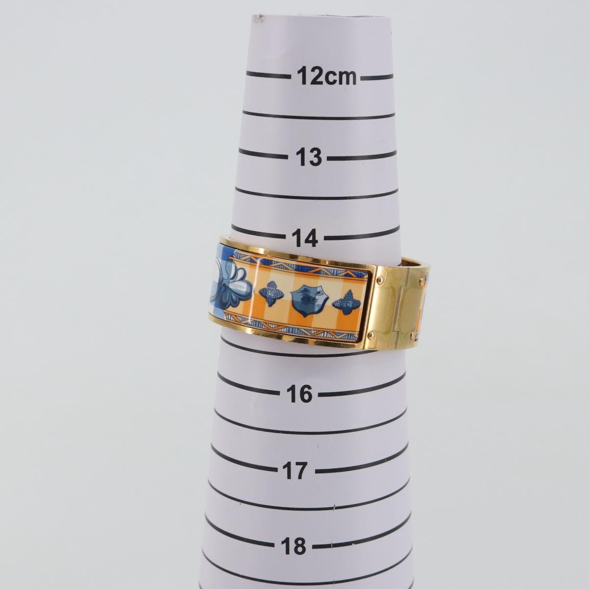 HERMES Charniere Bracelet metal Gold Tone Auth 189768M