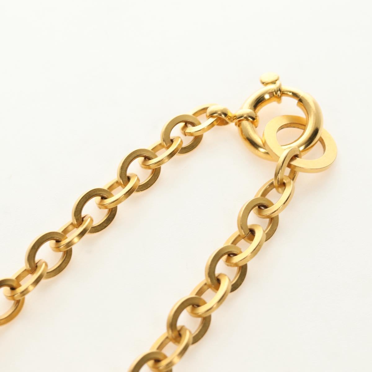 CHANEL Necklace metal Gold Tone CC Auth 189769SM