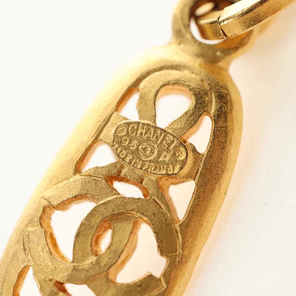 CHANEL Necklace metal Gold Tone CC Auth 189769SM