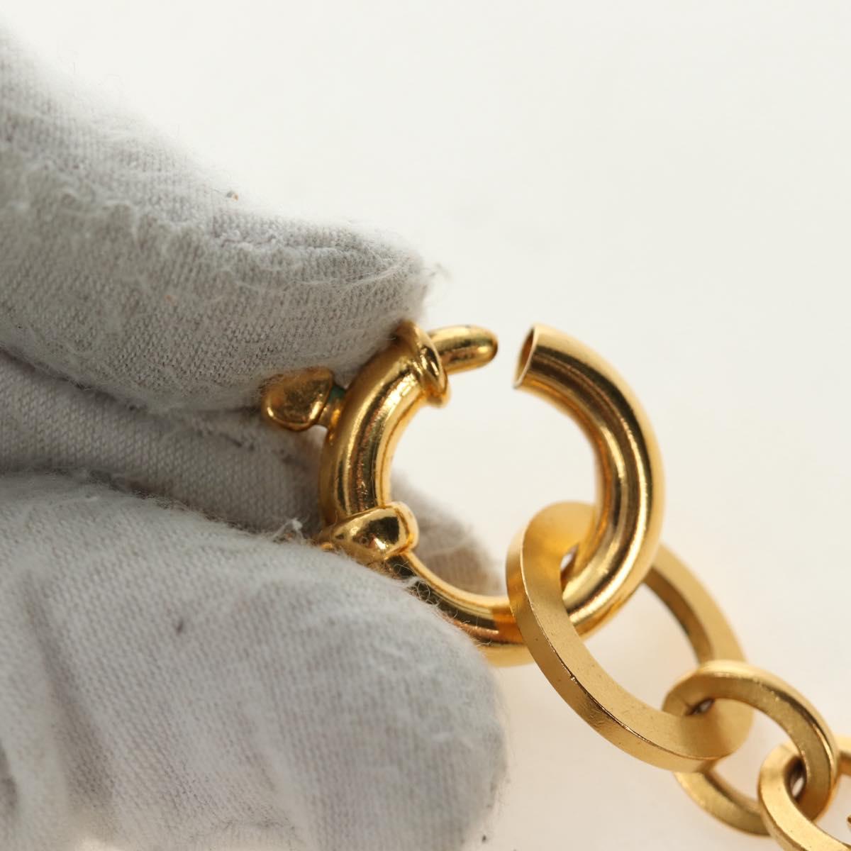 CHANEL Necklace metal Gold Tone CC Auth 189769SM