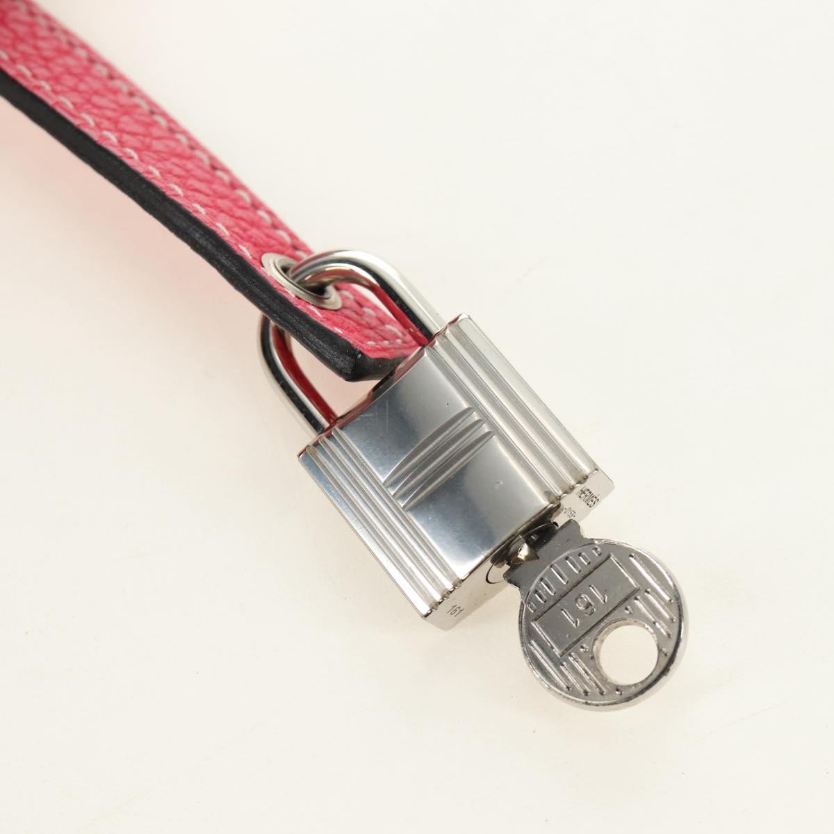 HERMES Picotan Lock PM Bag Taurillon ClemenceLeather Pink Silver Auth 189772SM