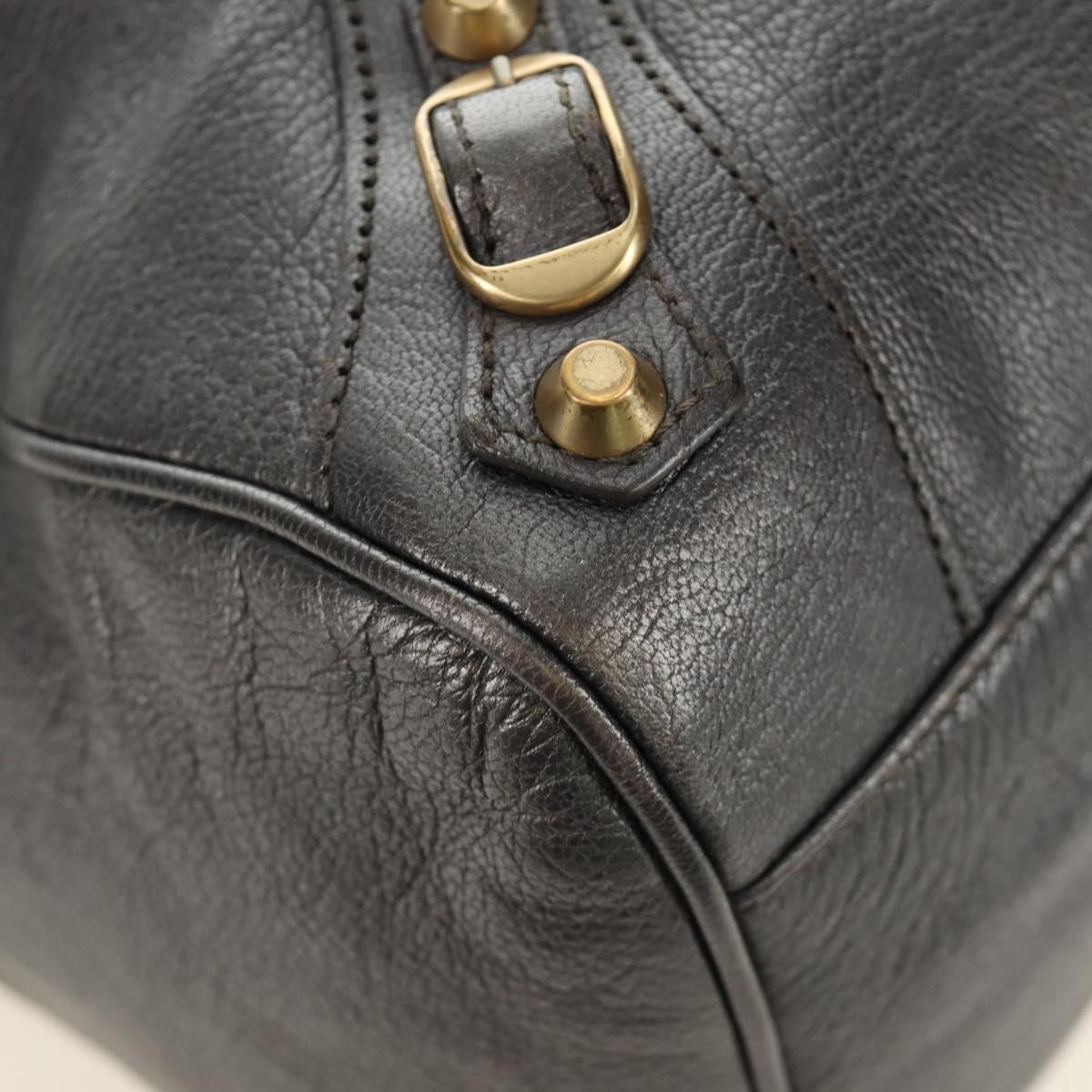 BALENCIAGA Classic Vero Hand Bag Leather Gray 235216 Auth 189775SM
