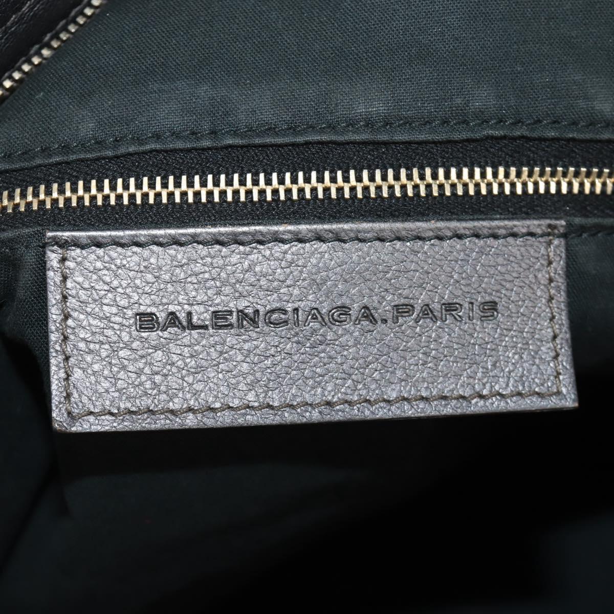 BALENCIAGA Classic Vero Hand Bag Leather Gray 235216 Auth 189775SM