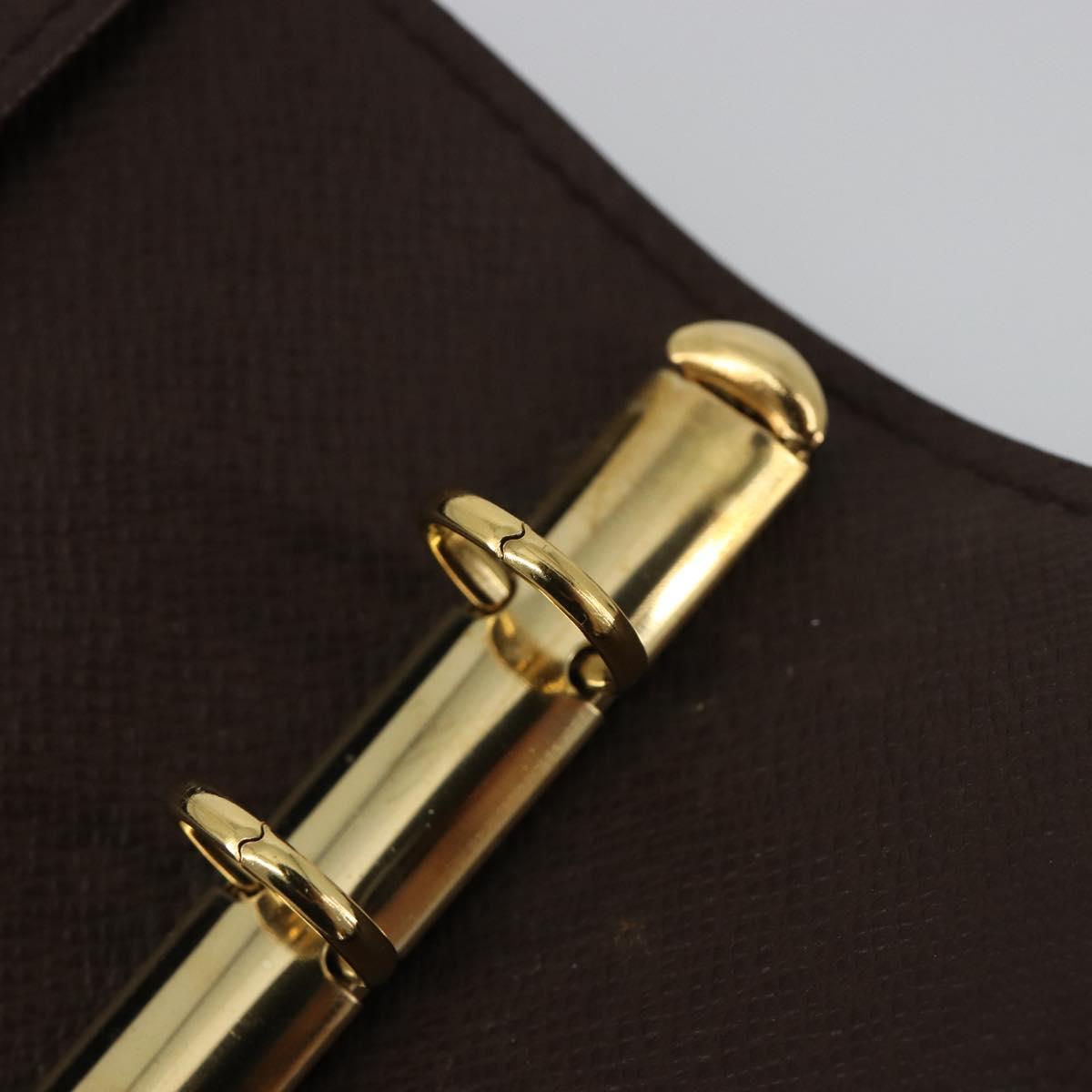 LOUIS VUITTON Damier Ebene Agenda PM Day Planner Cover R20700 LV Auth 189776