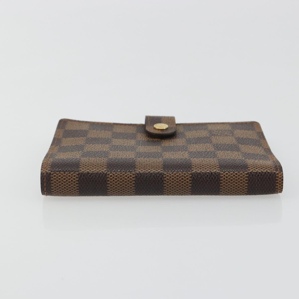 LOUIS VUITTON Damier Ebene Agenda PM Day Planner Cover R20700 LV Auth 189776