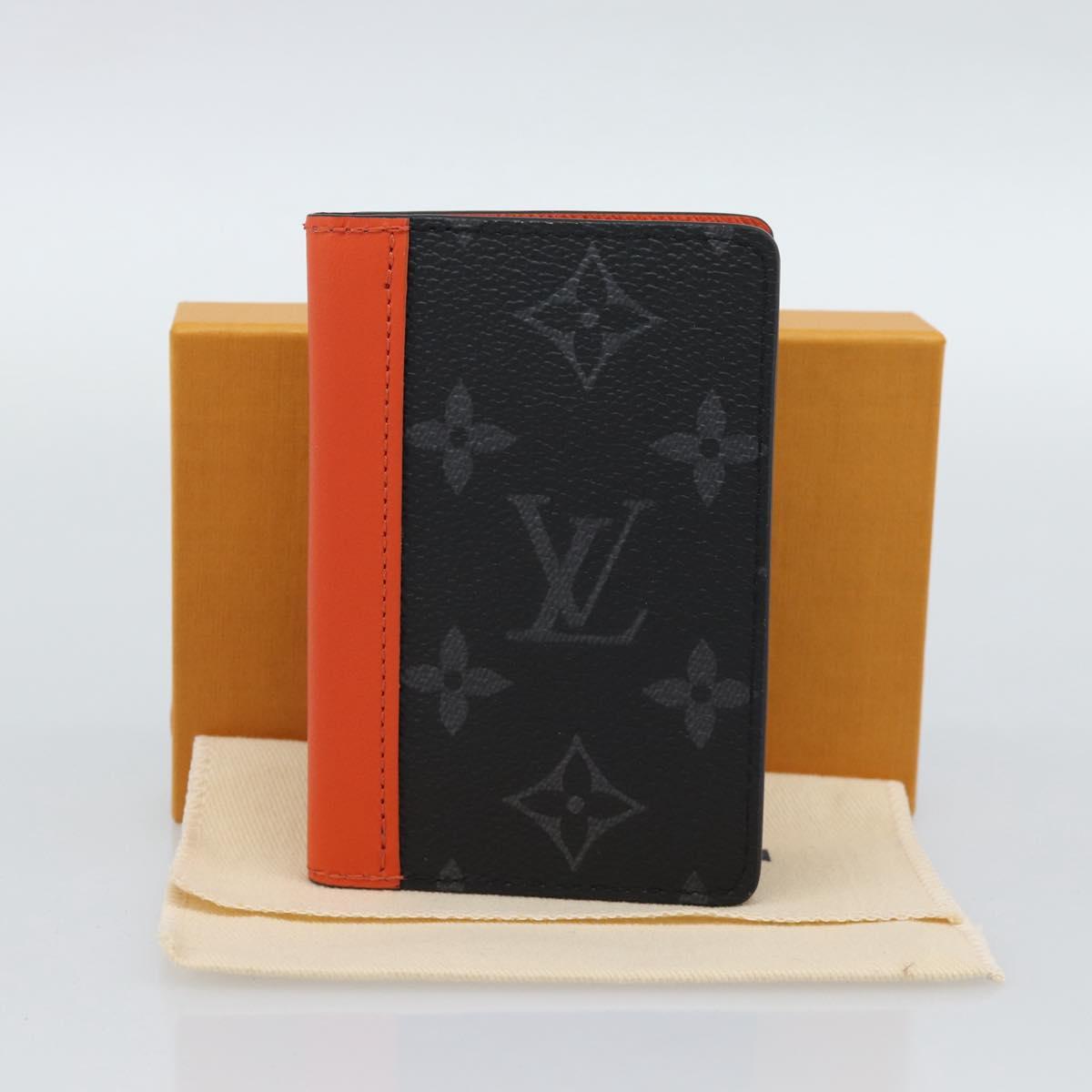 LOUIS VUITTON Monogram Eclipse Organizer De Poch Card Case M61696 Auth 189780M