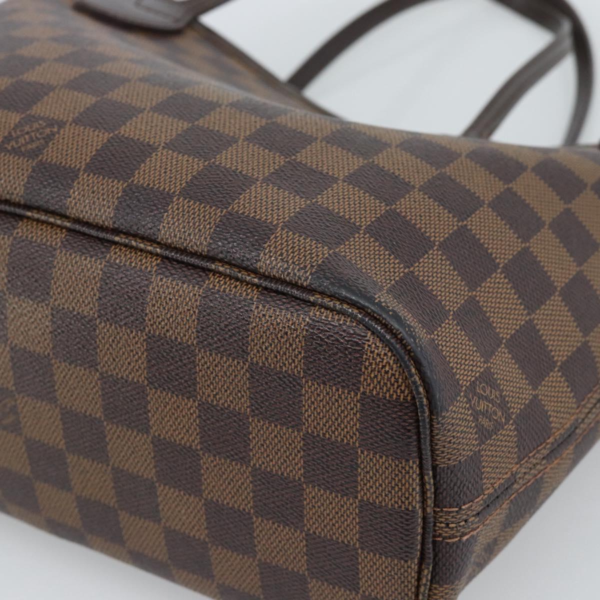 LOUIS VUITTON Damier Ebene Neverfull PM Tote Bag N51109 LV Auth 189782