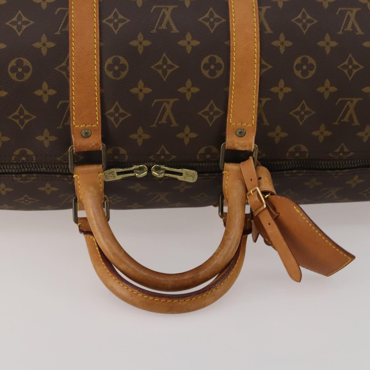 LOUIS VUITTON Monogram Keepall 55 Boston Bag M41424 LV Auth 189785A
