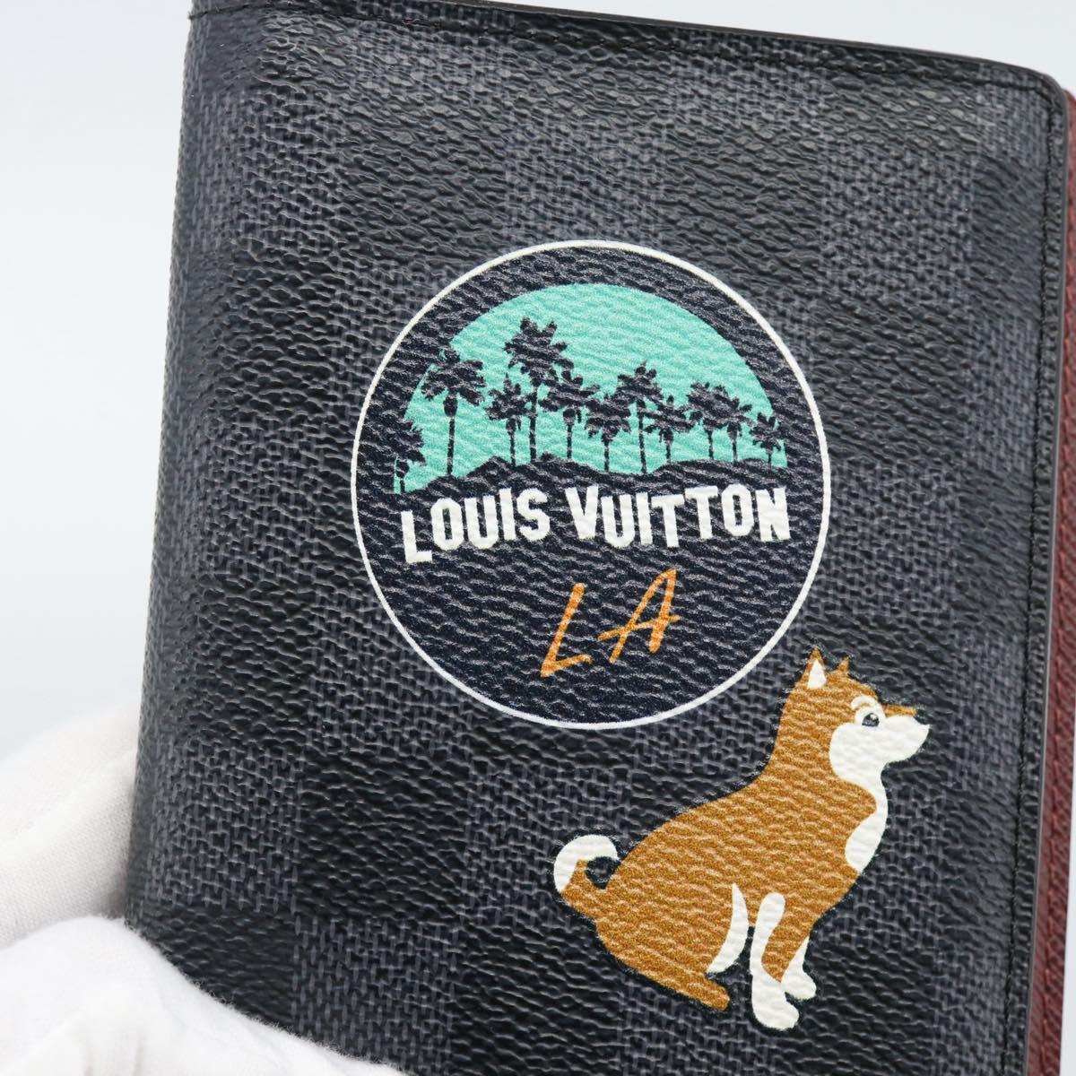 LOUIS VUITTON Damier Graphite Porte Feuille Brother Long Wallet LV Auth 189789M