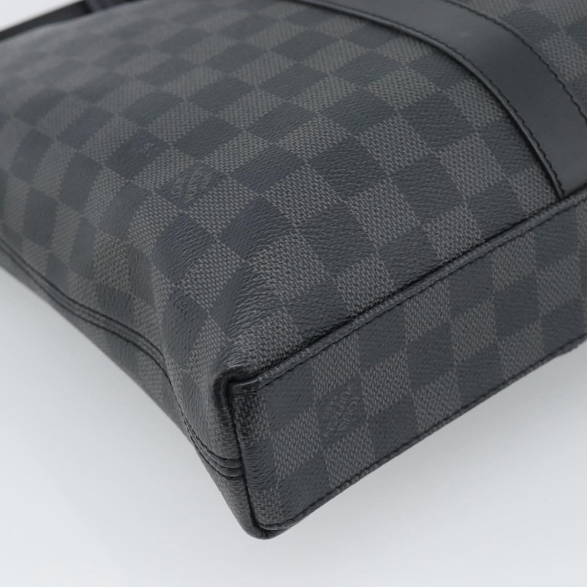 LOUIS VUITTON Damier Graphite Anton Briefcase N40024 LV Auth 189790V