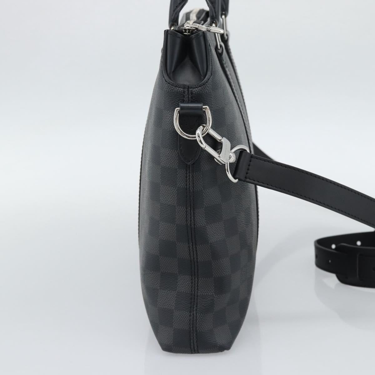 LOUIS VUITTON Damier Graphite Anton Briefcase N40024 LV Auth 189790V
