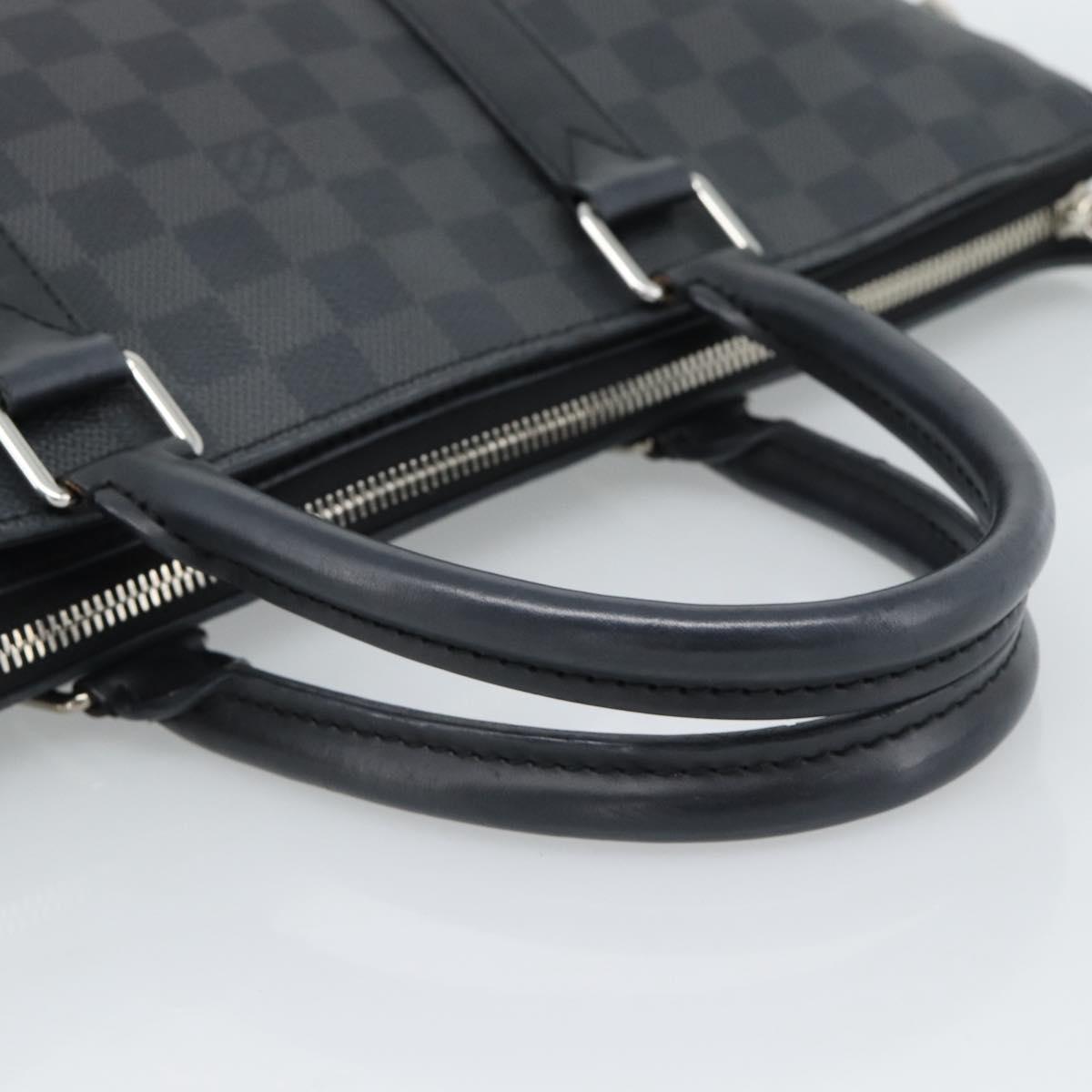 LOUIS VUITTON Damier Graphite Anton Briefcase N40024 LV Auth 189790V