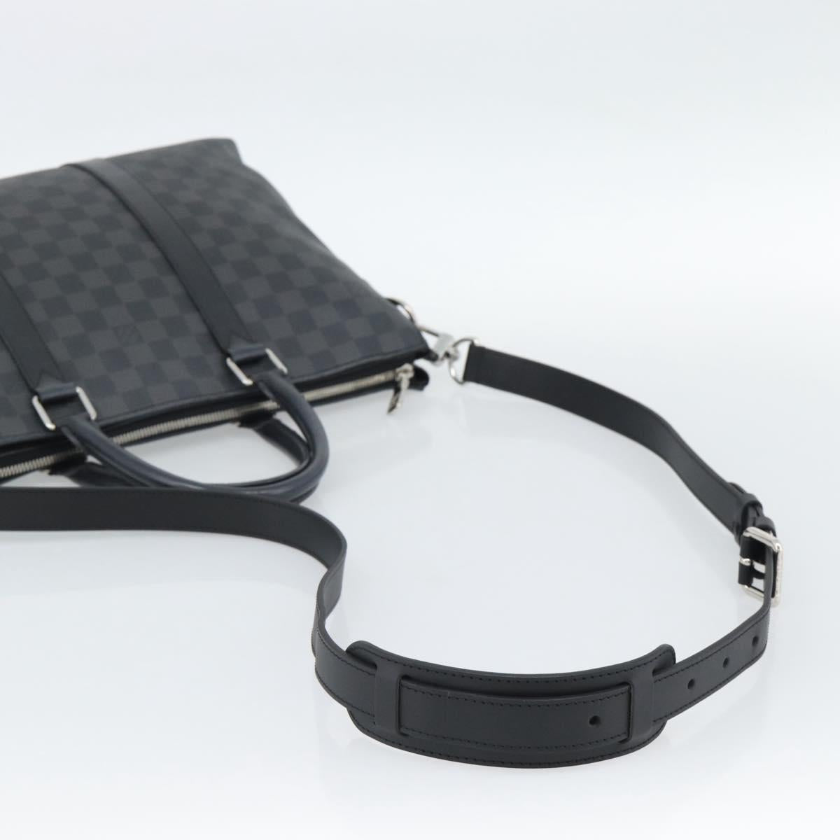 LOUIS VUITTON Damier Graphite Anton Briefcase N40024 LV Auth 189790V