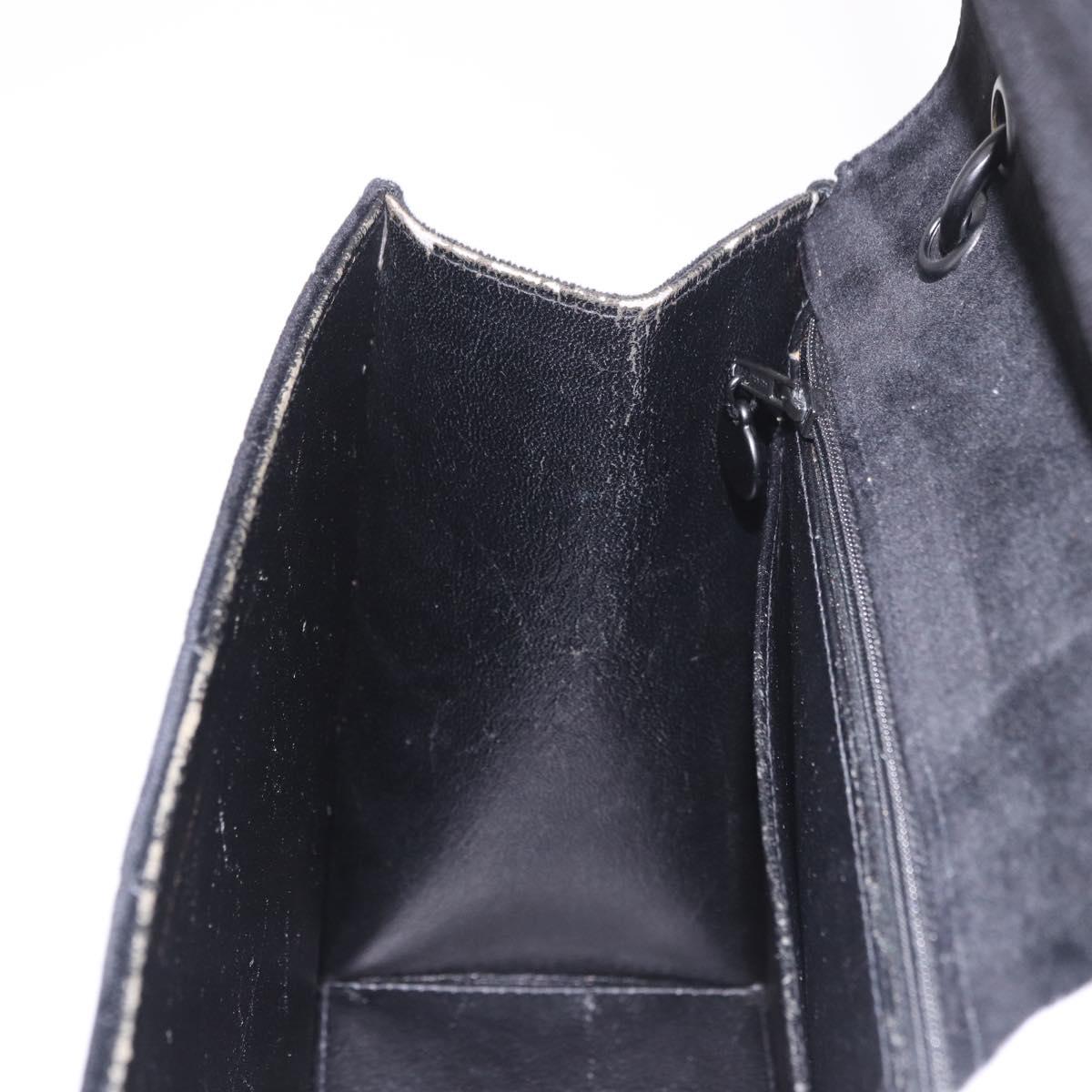 CHANEL Matelasse Chain Shoulder Bag Velor Black CC Auth 189792A