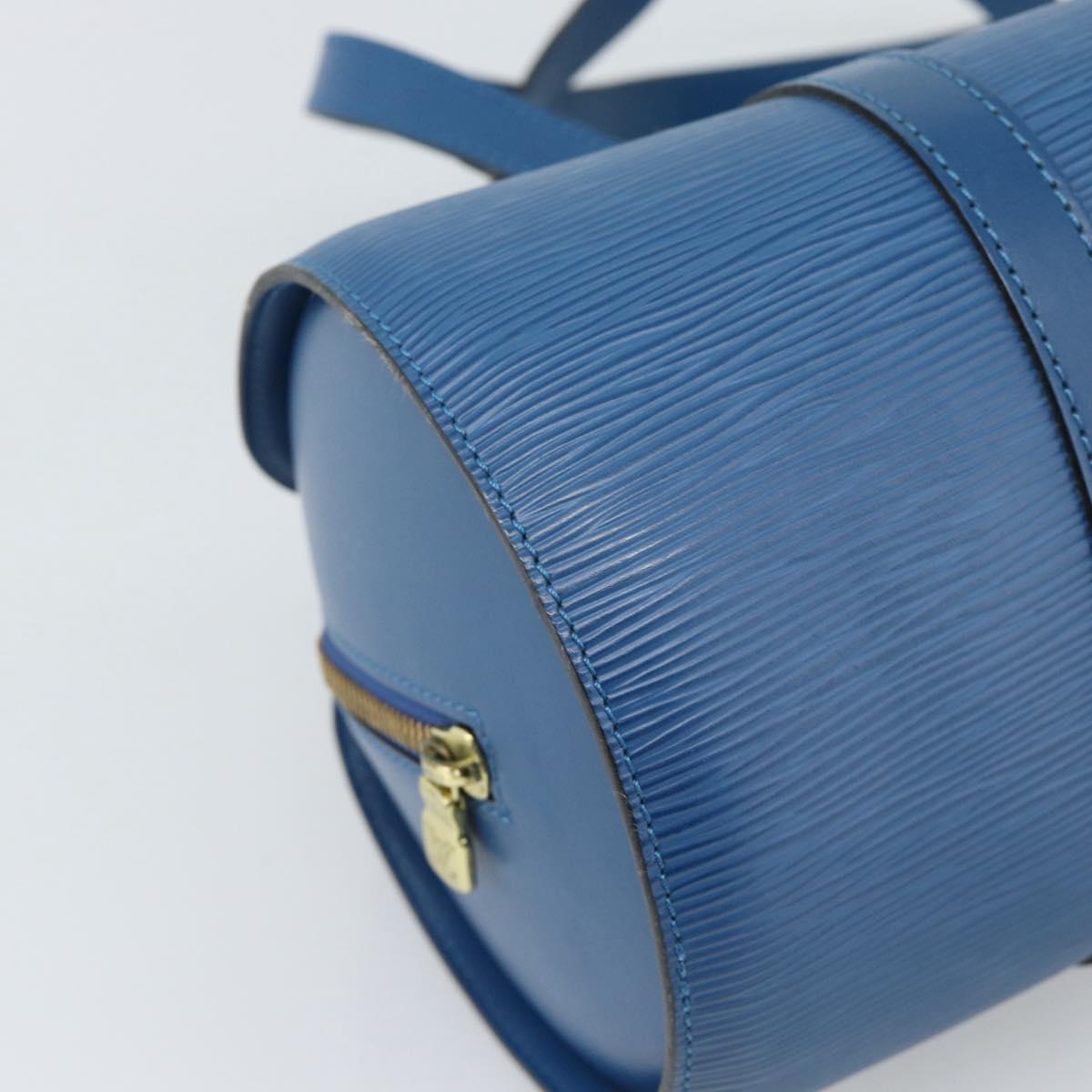LOUIS VUITTON Epi Soufflot Hand Bag Blue M52225 LV Auth 189801A
