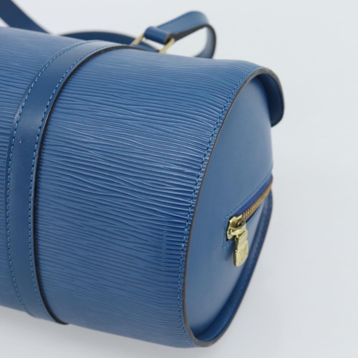 LOUIS VUITTON Epi Soufflot Hand Bag Blue M52225 LV Auth 189801A