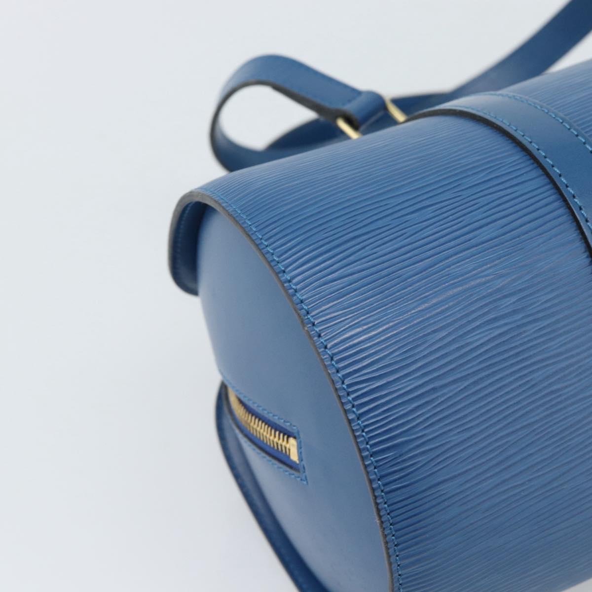 LOUIS VUITTON Epi Soufflot Hand Bag Blue M52225 LV Auth 189801A