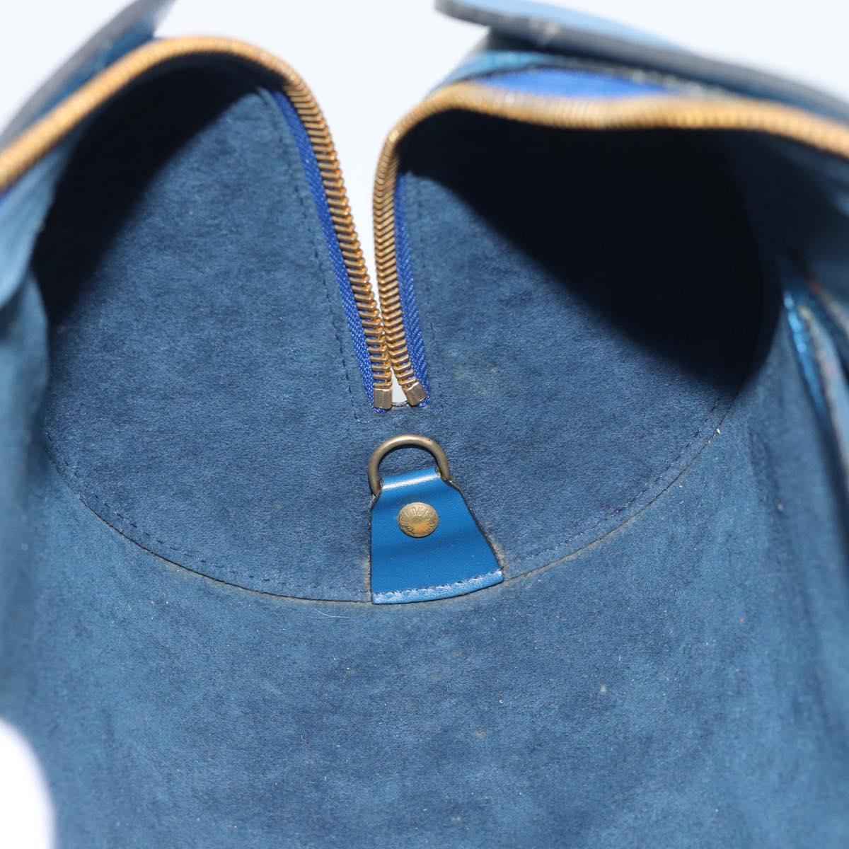 LOUIS VUITTON Epi Soufflot Hand Bag Blue M52225 LV Auth 189801A