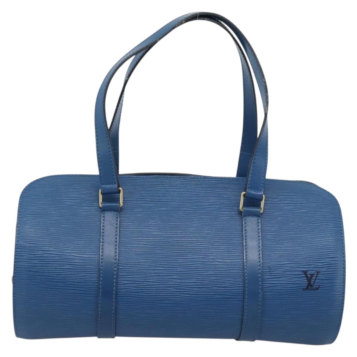LOUIS VUITTON Epi Soufflot Hand Bag Blue M52225 LV Auth 189801A