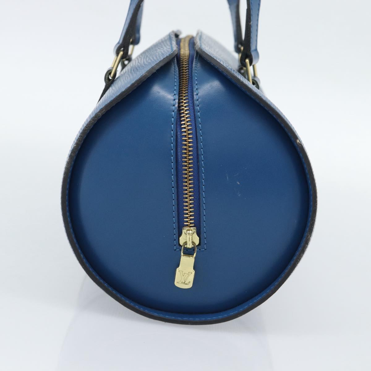 LOUIS VUITTON Epi Soufflot Hand Bag Blue M52225 LV Auth 189801A