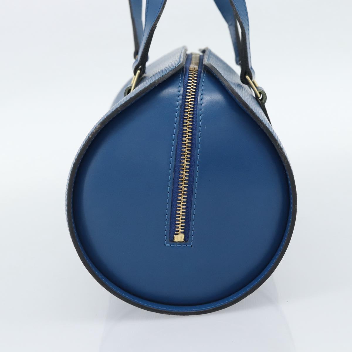 LOUIS VUITTON Epi Soufflot Hand Bag Blue M52225 LV Auth 189801A