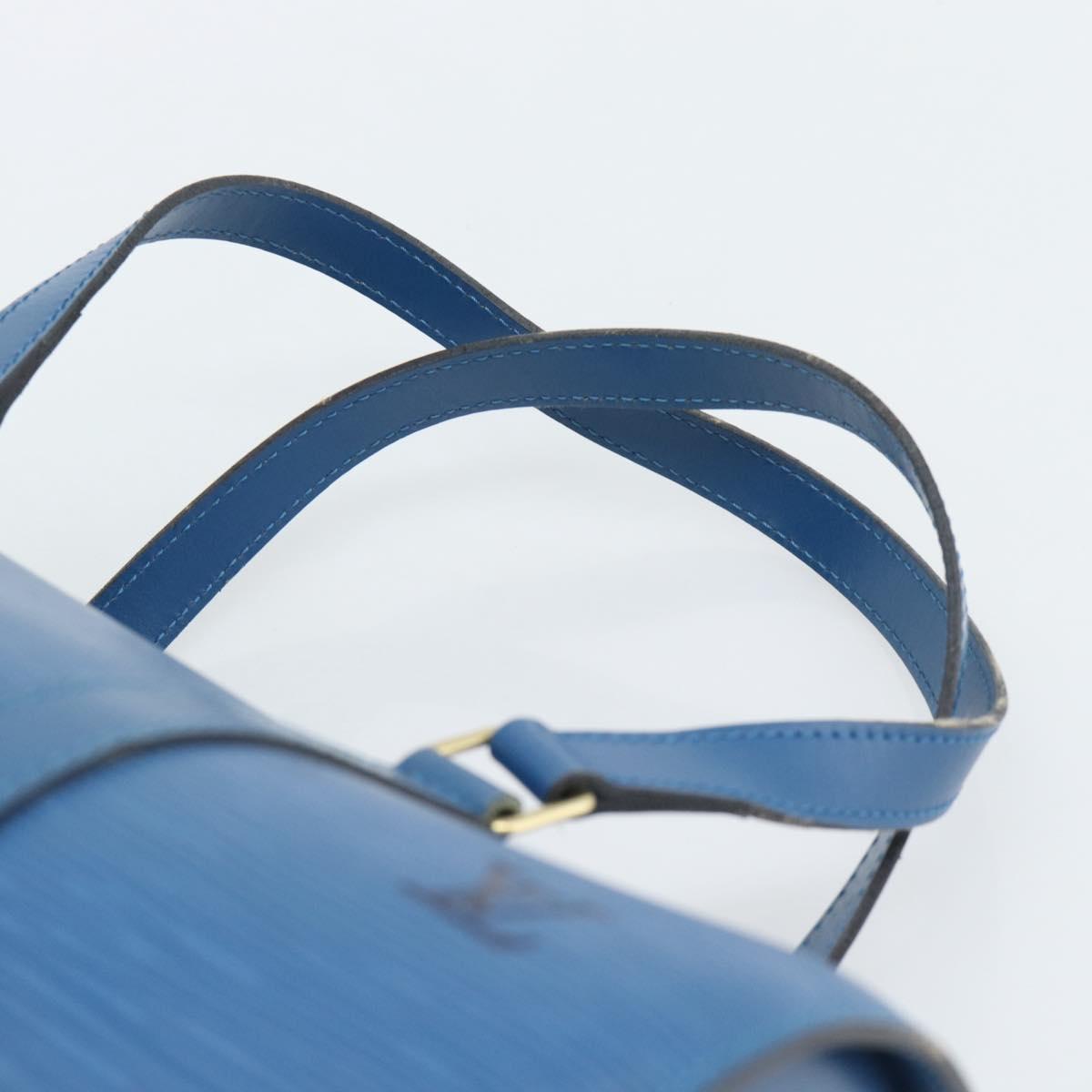 LOUIS VUITTON Epi Soufflot Hand Bag Blue M52225 LV Auth 189801A