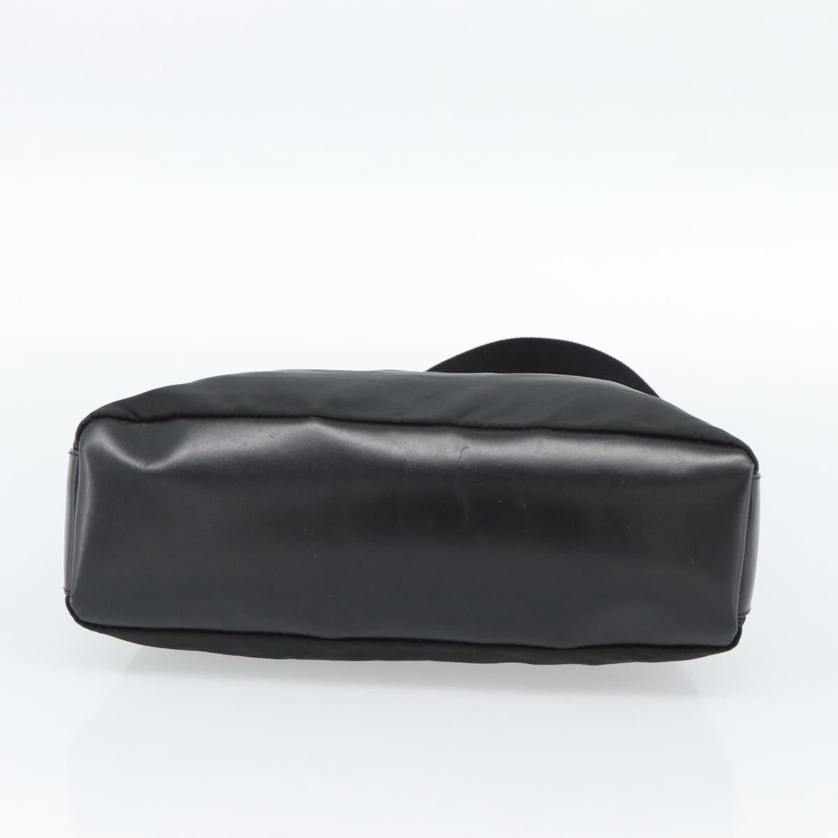 PRADA Chain Shoulder Bag Nylon Black Auth 189819A