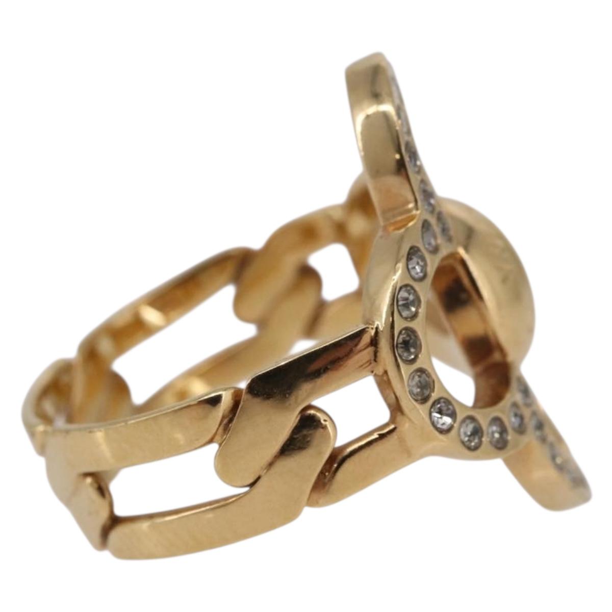LOUIS VUITTON Berg Flower Power Ring metal Gold Tone LV Auth 189828A