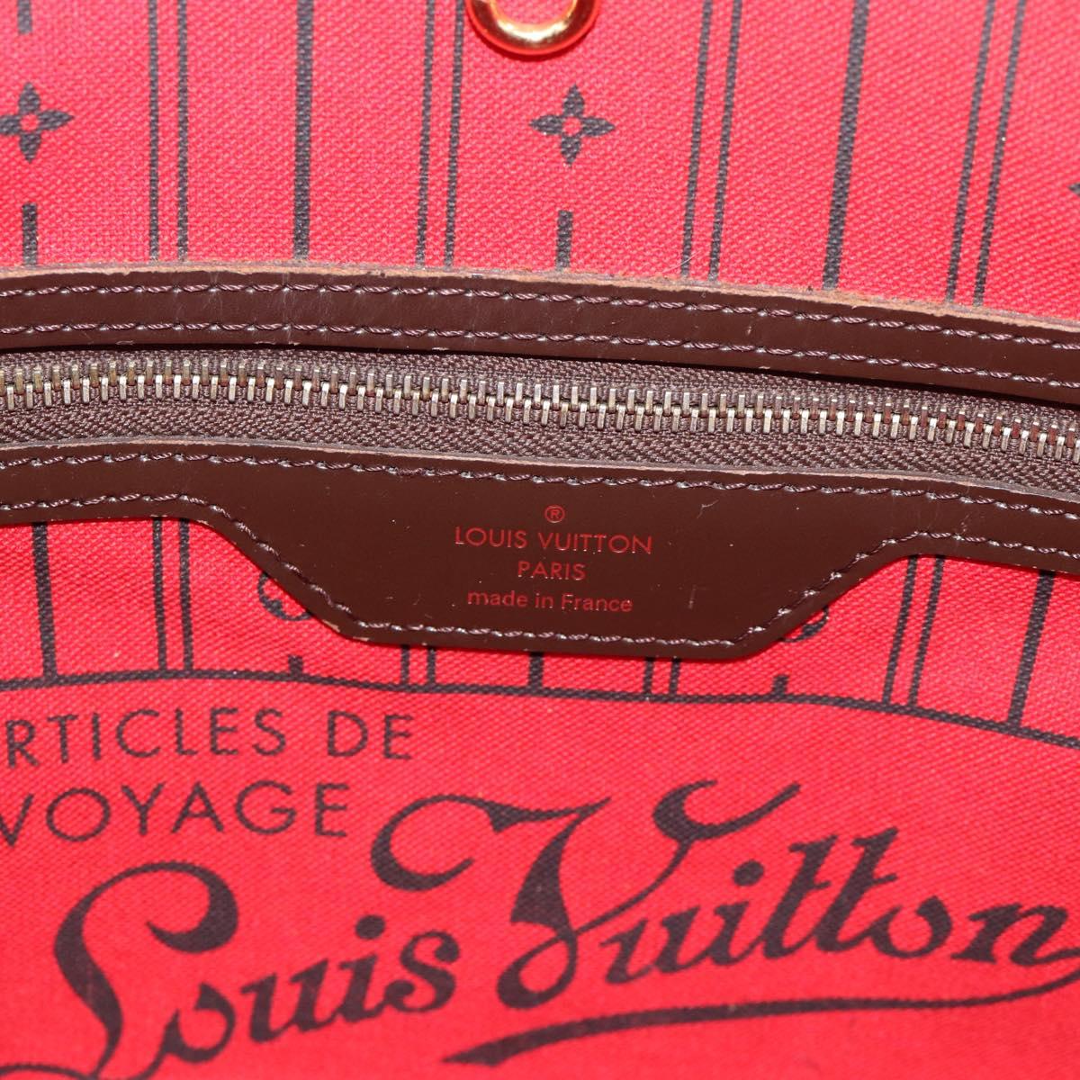 LOUIS VUITTON Damier Ebene Neverfull PM Tote Bag N51109 LV Auth 189833
