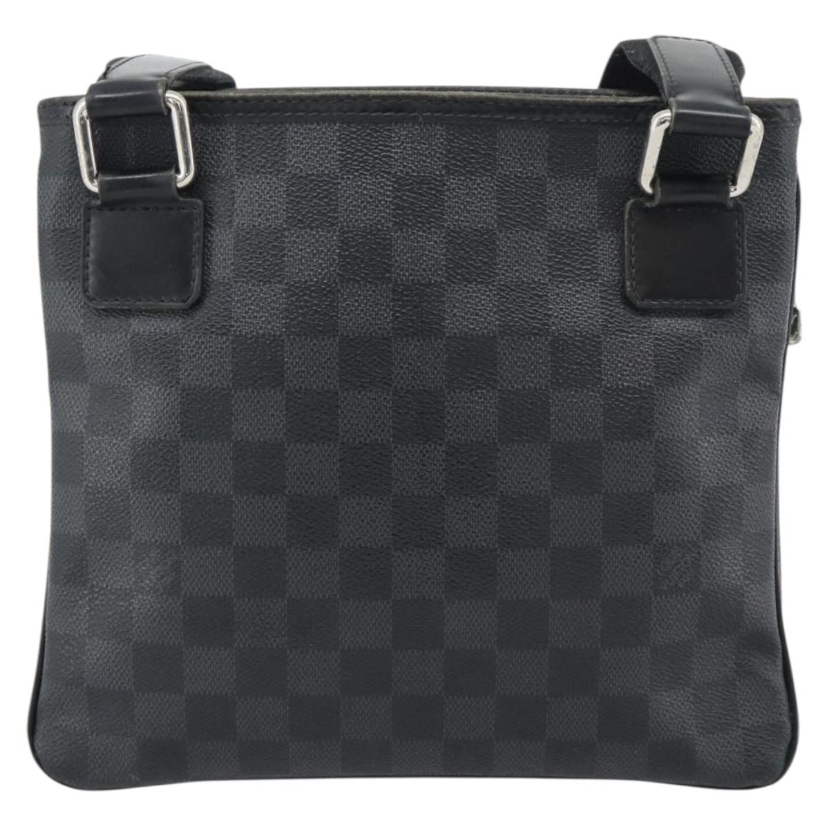 LOUIS VUITTON Damier Graphite Tomas Shoulder Bag N58028 LV Auth 189840