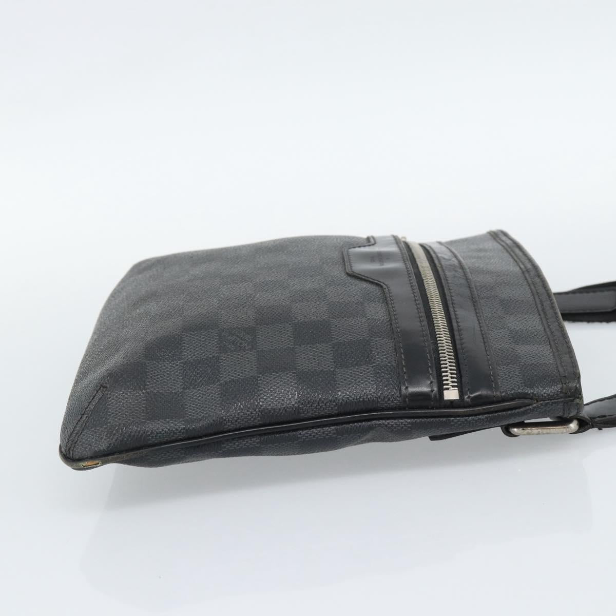 LOUIS VUITTON Damier Graphite Tomas Shoulder Bag N58028 LV Auth 189840