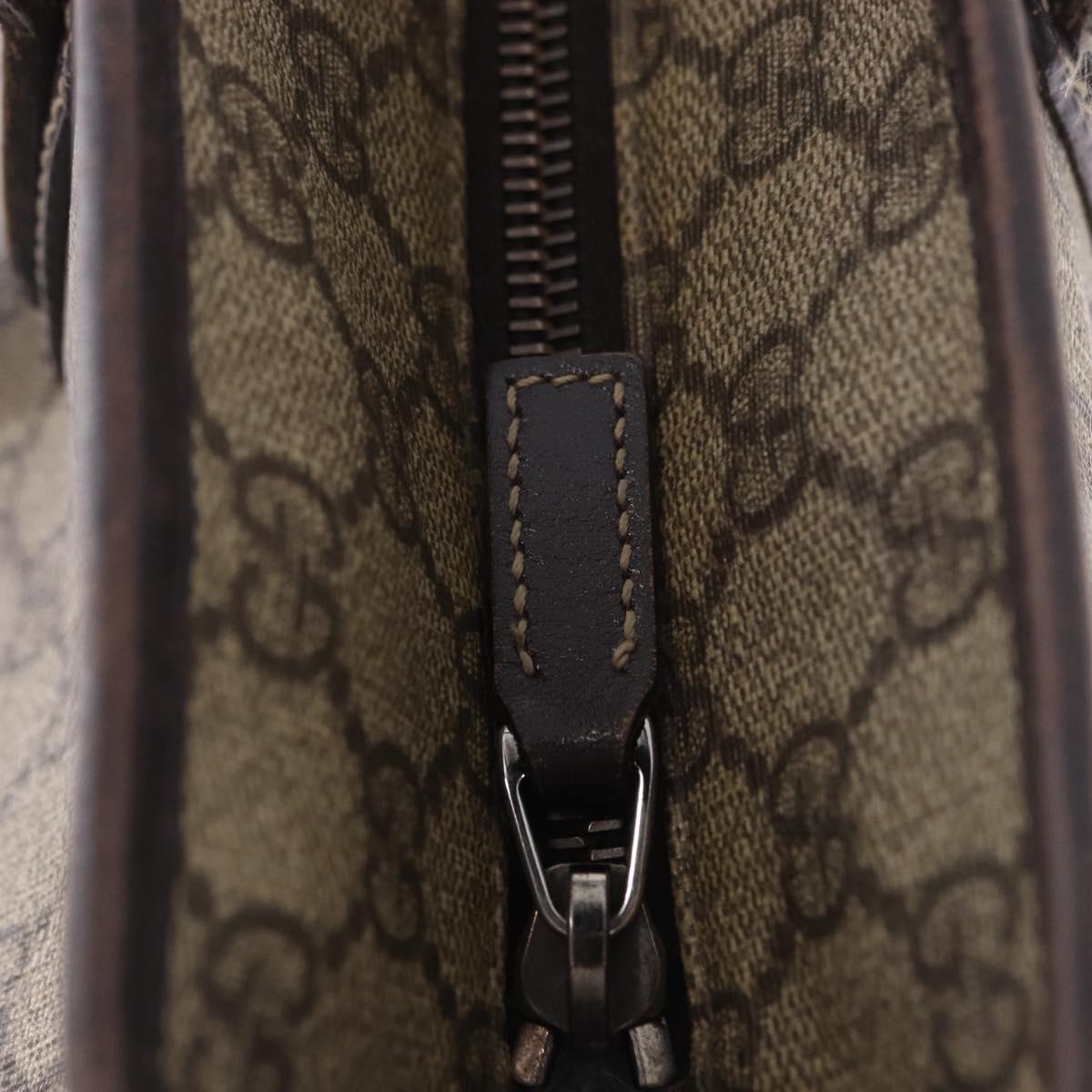 GUCCI GG Supreme Tote Bag PVC Beige 211137 Auth 189843