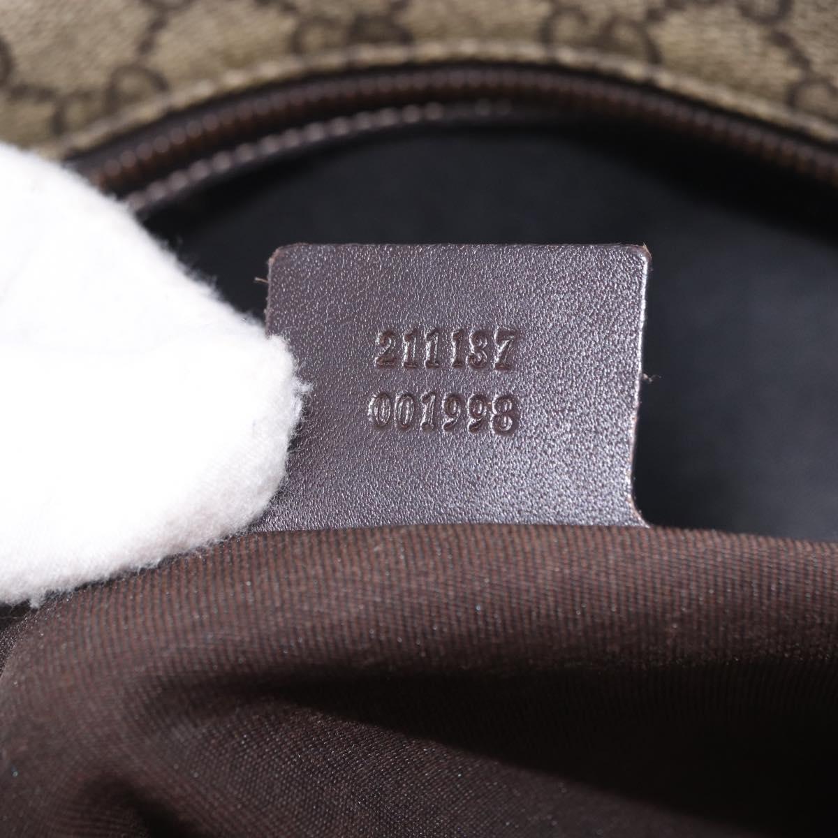 GUCCI GG Supreme Tote Bag PVC Beige 211137 Auth 189843