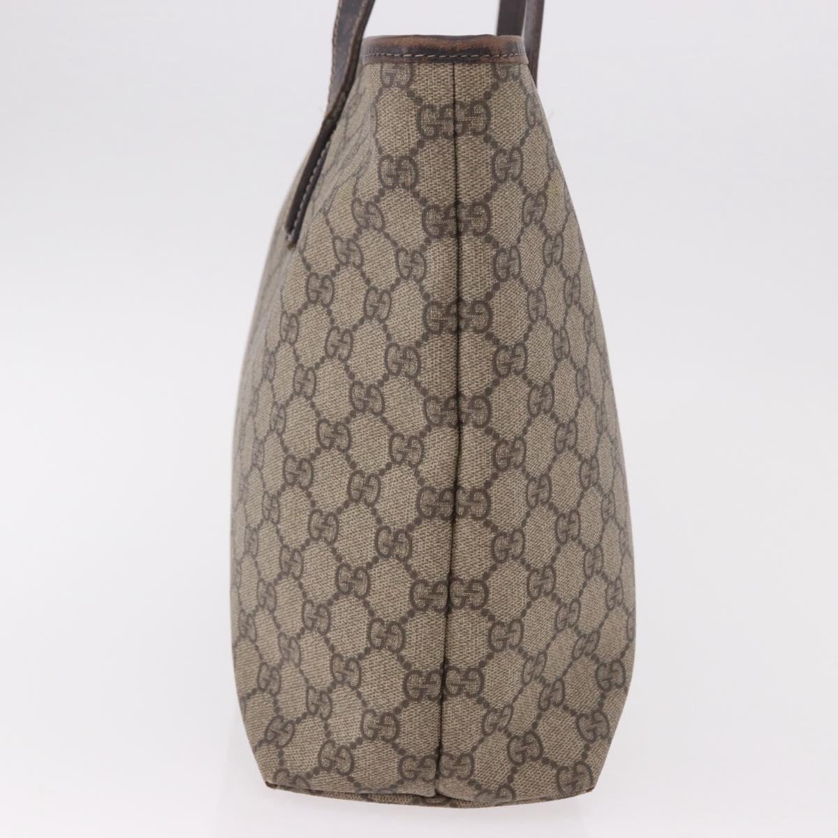 GUCCI GG Supreme Tote Bag PVC Beige 211137 Auth 189843
