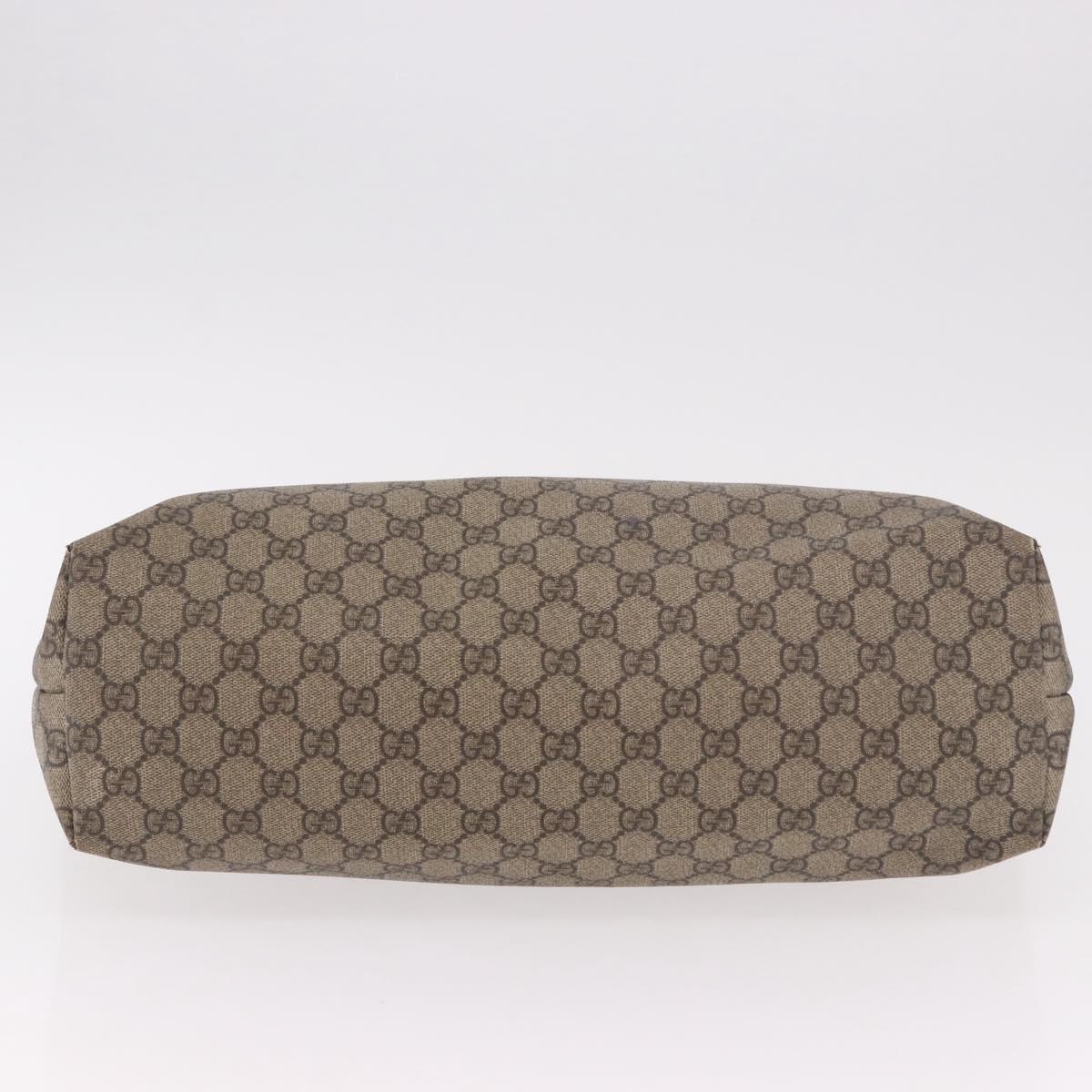GUCCI GG Supreme Tote Bag PVC Beige 211137 Auth 189843