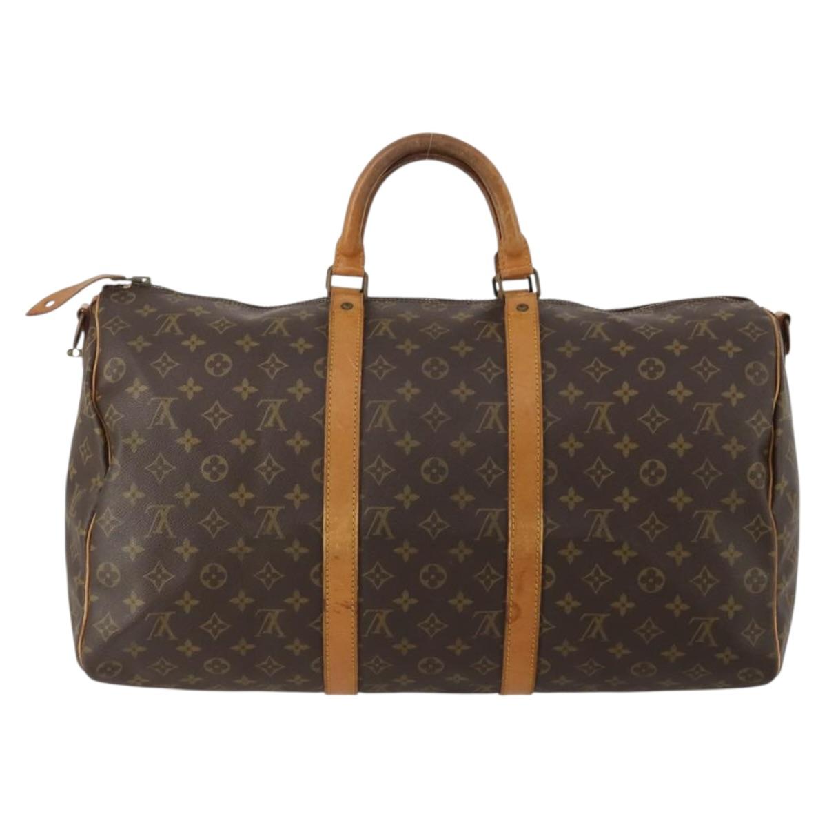 LOUIS VUITTON Monogram Keepall Bandouliere 50 Boston Bag M41416 LV Auth 189856