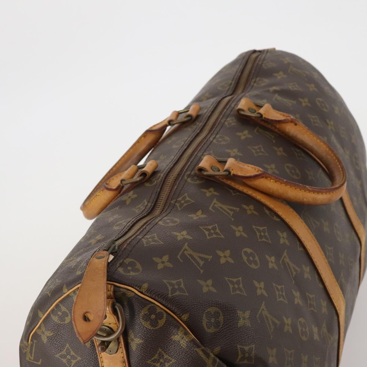 LOUIS VUITTON Monogram Keepall Bandouliere 50 Boston Bag M41416 LV Auth 189856