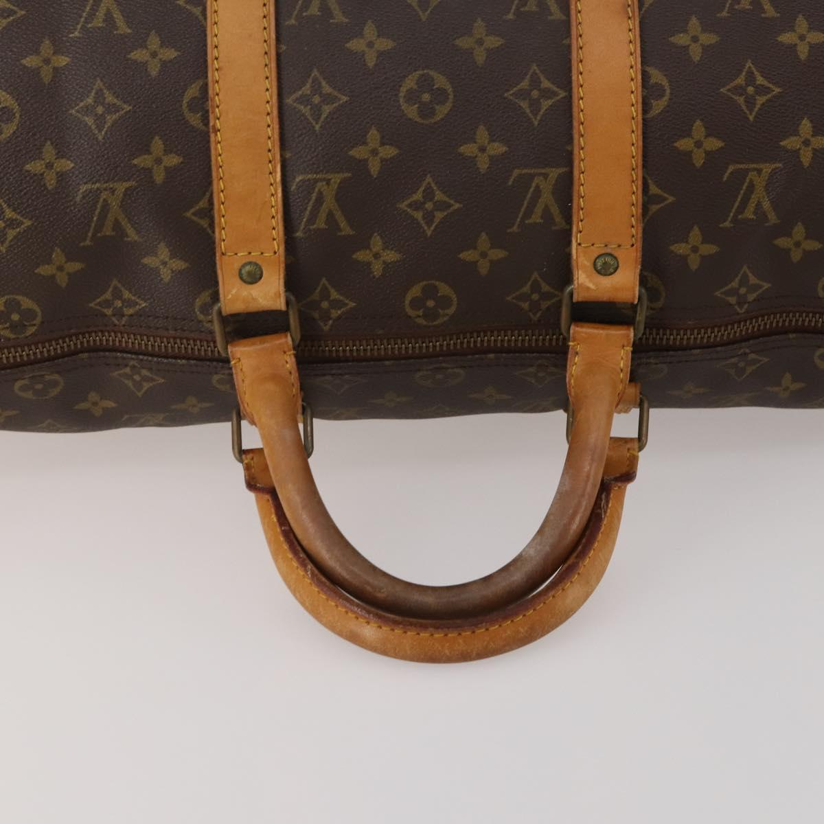 LOUIS VUITTON Monogram Keepall Bandouliere 50 Boston Bag M41416 LV Auth 189856