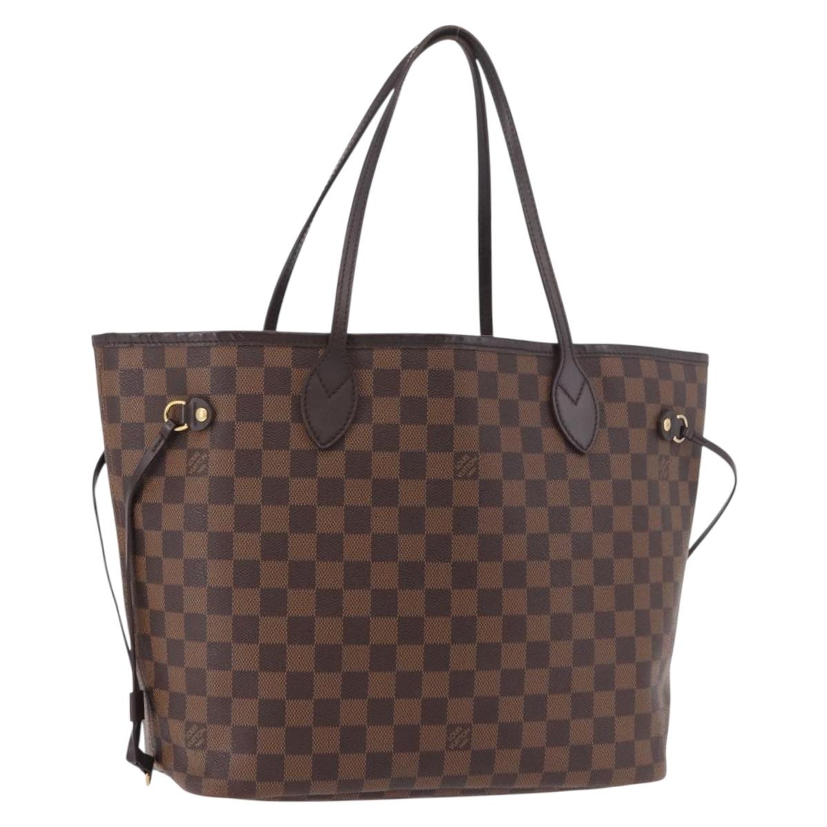LOUIS VUITTON Damier Ebene Neverfull MM Tote Bag N51105 LV Auth 189857