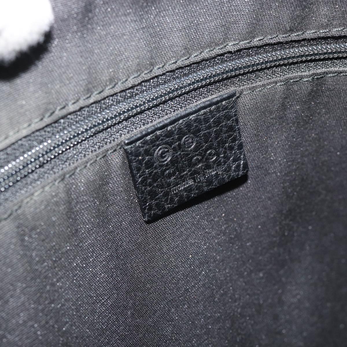 GUCCI GG Canvas Shoulder Bag Nylon Black Silver 268642 Auth 189865A