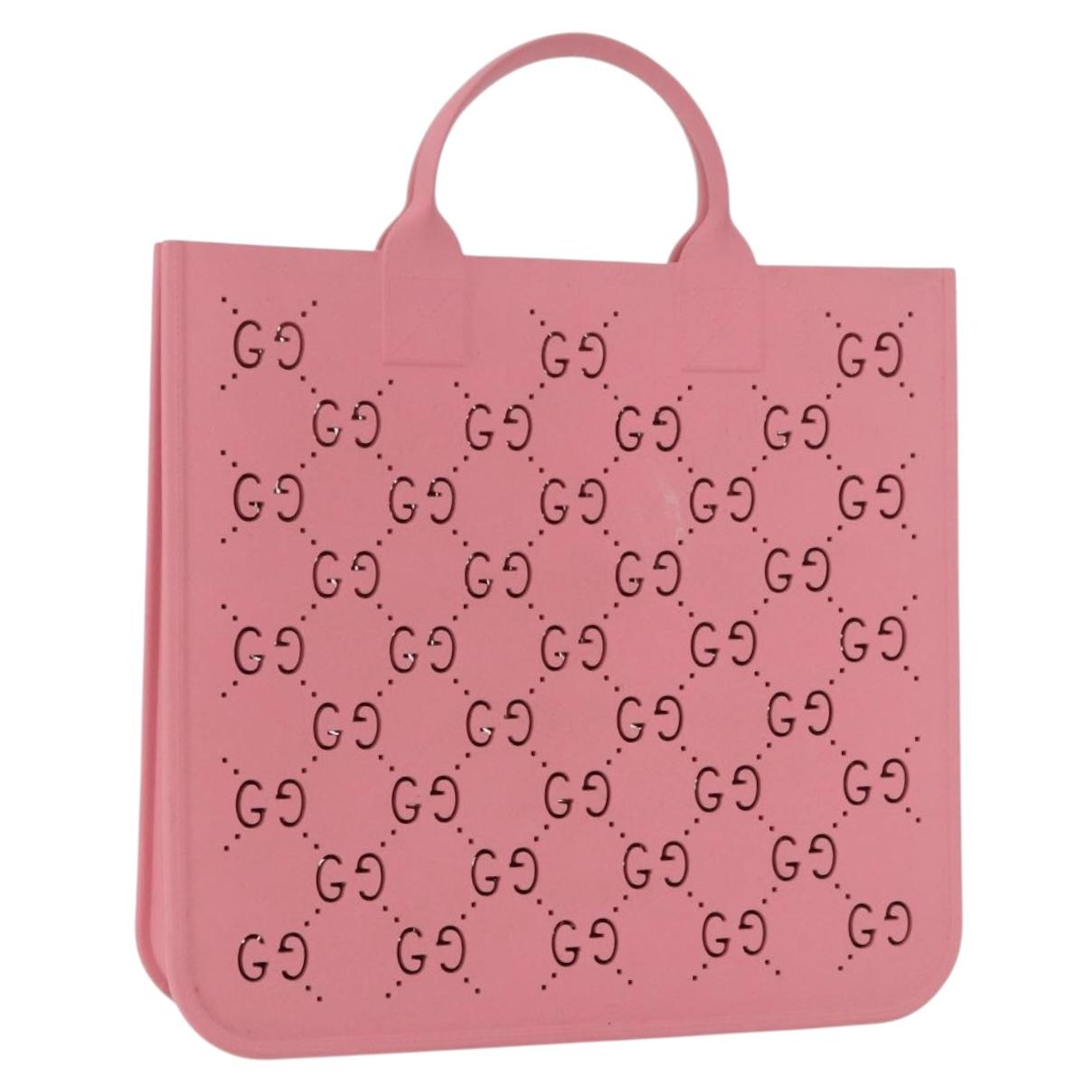 GUCCI GG Children's Tote Bag rubber Pink 679365 Auth 189867A