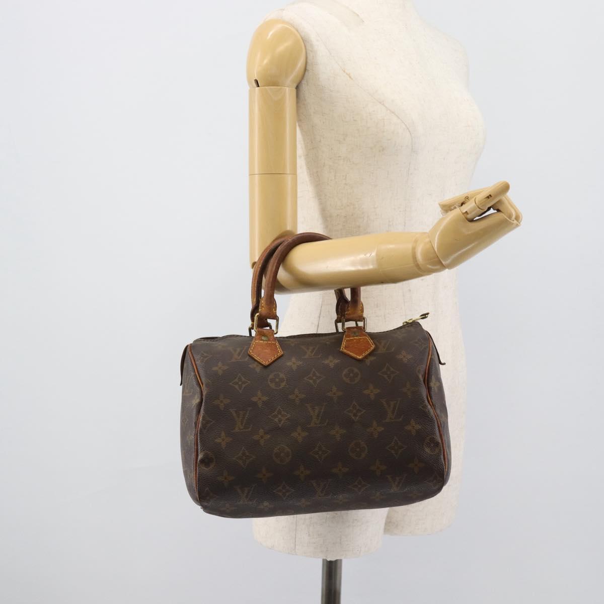 LOUIS VUITTON Monogram Speedy 25 Hand Bag M41528 LV Auth 189873