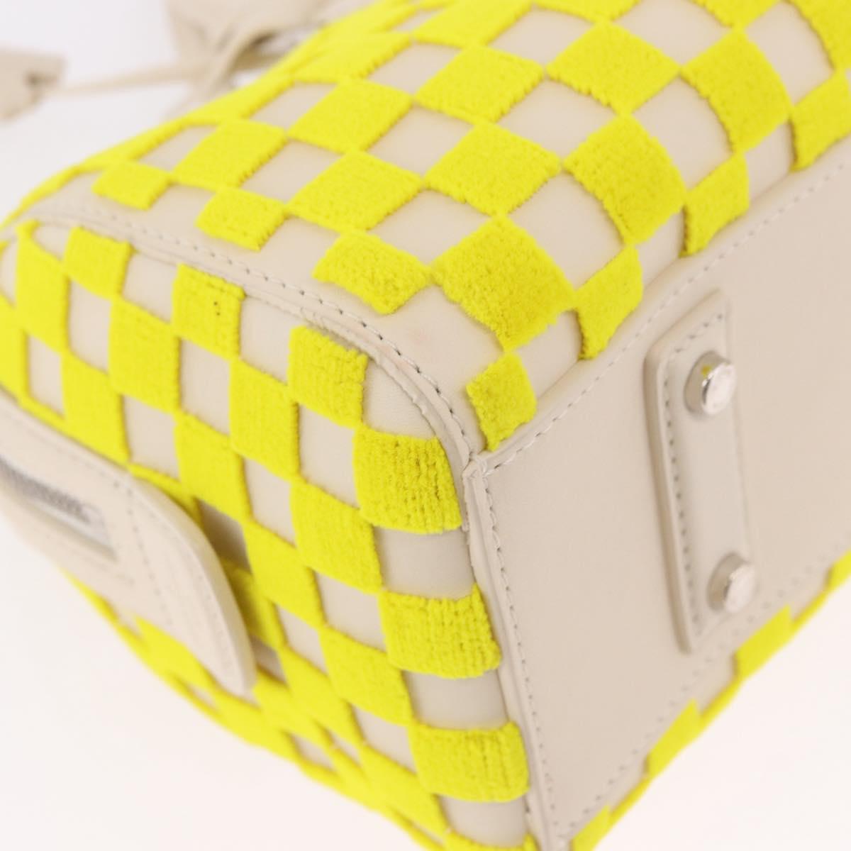 LOUIS VUITTON Damier Cubic Speedy EW Bag Leather Yellow M48912 LV Auth 189876SM