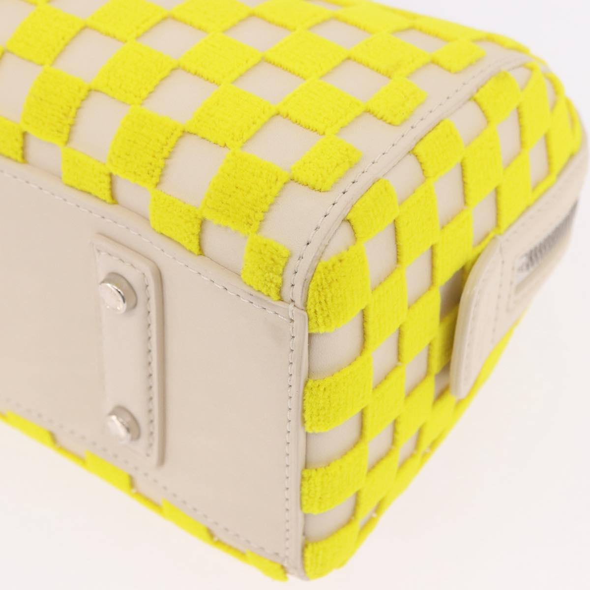 LOUIS VUITTON Damier Cubic Speedy EW Bag Leather Yellow M48912 LV Auth 189876SM