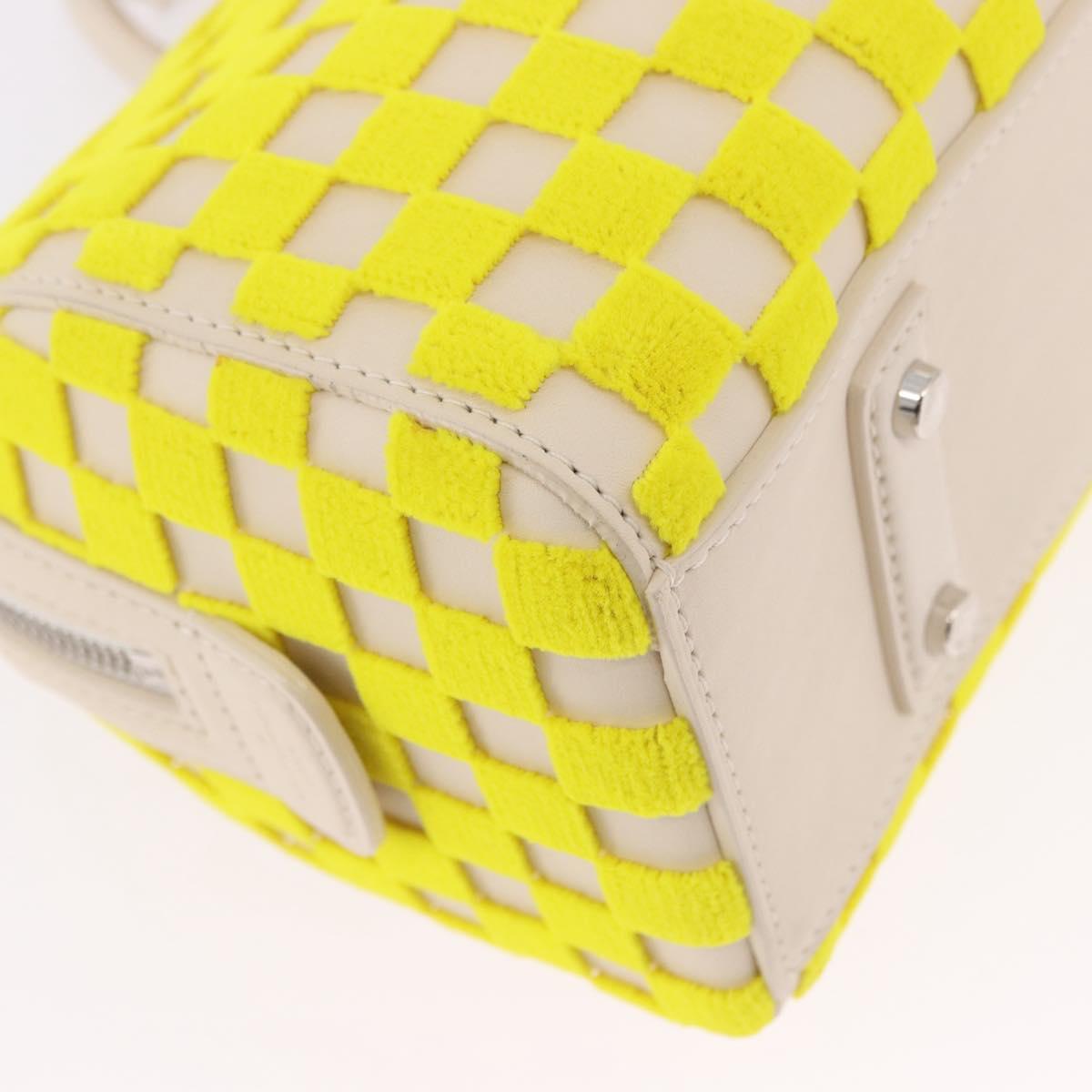 LOUIS VUITTON Damier Cubic Speedy EW Bag Leather Yellow M48912 LV Auth 189876SM