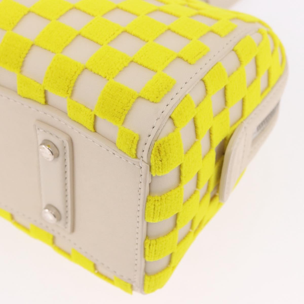 LOUIS VUITTON Damier Cubic Speedy EW Bag Leather Yellow M48912 LV Auth 189876SM